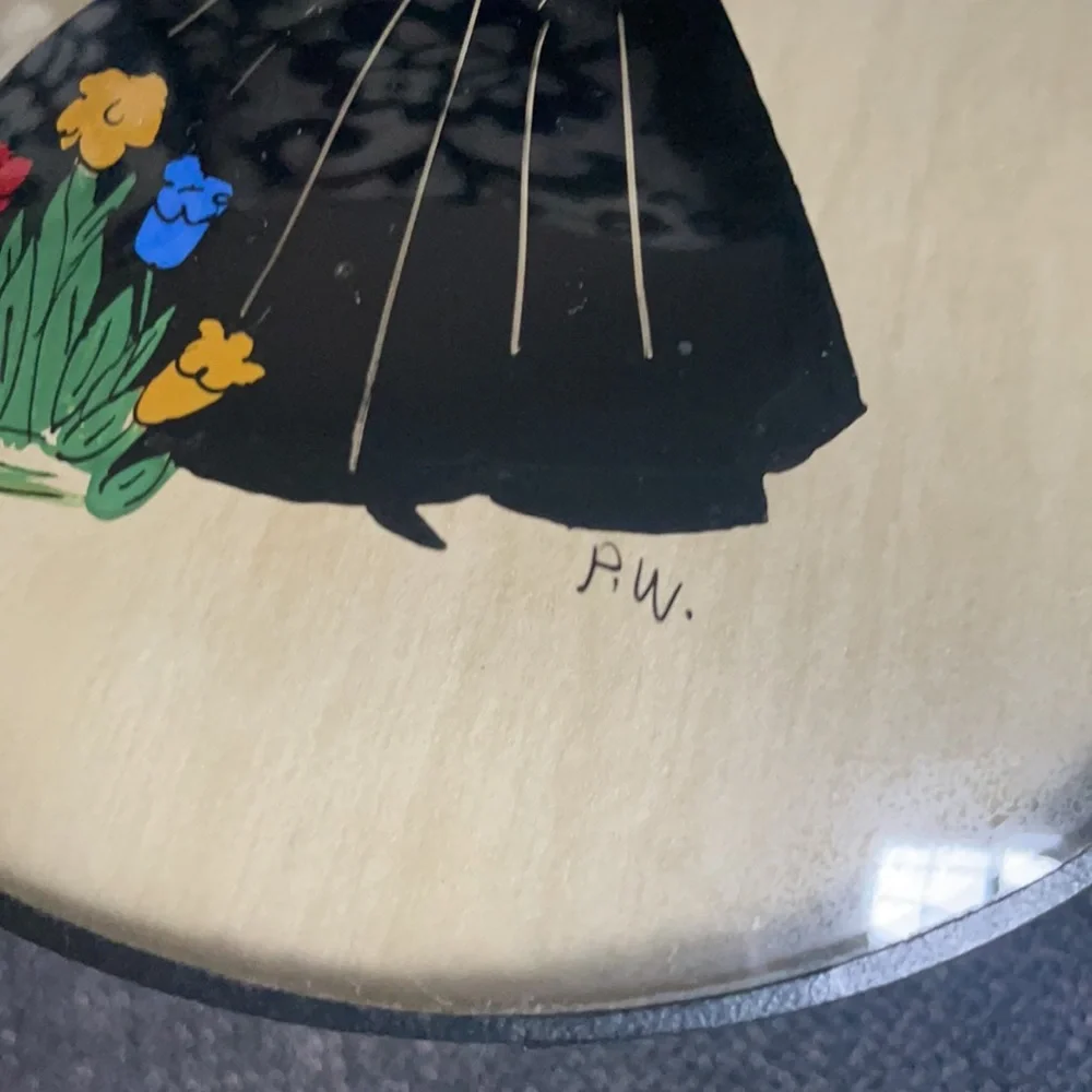 Vintage Peter Watson Hand painted women silhouette